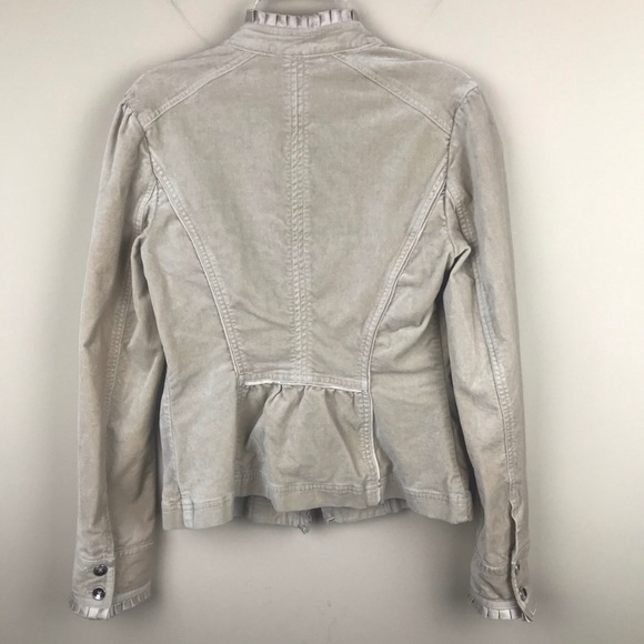 White House Black Market Cream Velvet Blazer - Picture 2 of 13